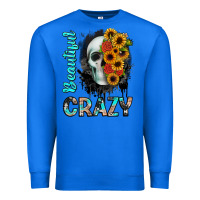 True Royal beautiful crazy skull Premium Sweatshirt - JahusDesignShop