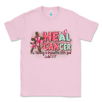 Bubblegum Pink heal cancer luke 1 37 Classic Tee - CowGirlArtShop