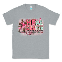 Heather Grey heal cancer luke 1 37 Classic Tee - CowGirlArtShop