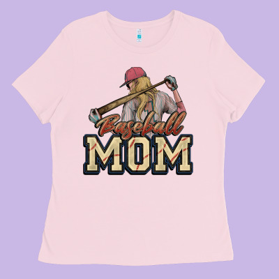 Baseball Mom Ladies Tee Designed By Howdyjamesfarm