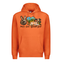 Carrot Peace Love Spanish Goat Premium Hoodie - LillyAllenDesigns