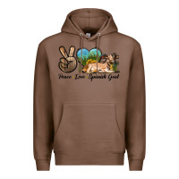 Chestnut Peace Love Spanish Goat Premium Hoodie - LillyAllenDesigns