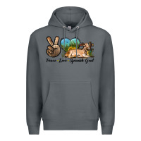 Rock Peace Love Spanish Goat Premium Hoodie - LillyAllenDesigns