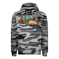 Slate Camo Peace Love Spanish Goat Premium Hoodie - LillyAllenDesigns