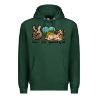 Sports Green Peace Love Spanish Goat Premium Hoodie - LillyAllenDesigns