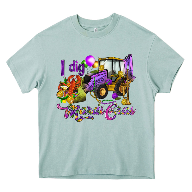 I Dig Mardi Gras Heavy Core Tee by HowdyJamesFarm | Teevron