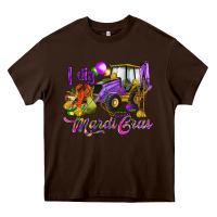 Chocolate Brown I dig Mardi Gras Heavy Core Tee - HowdyJamesFarm