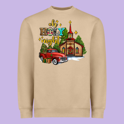 The Church  Holy Night Western Truck Heavyweight Sweatshirt Designed By Adodesignshop