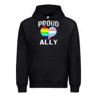 Black proud ally lgbt rainbow heart gay pride month Urban Hoodie - linhVisuals
