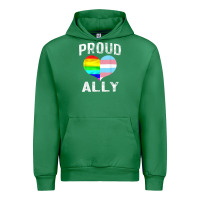 Emerald proud ally lgbt rainbow heart gay pride month Urban Hoodie - linhVisuals