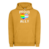 Pigment Peanut Butter proud ally lgbt rainbow heart gay pride month Urban Hoodie - linhVisuals