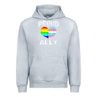 Heather Grey proud ally lgbt rainbow heart gay pride month Urban Hoodie - linhVisuals
