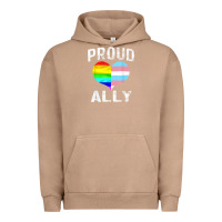 Pigment Burro proud ally lgbt rainbow heart gay pride month Urban Hoodie - linhVisuals