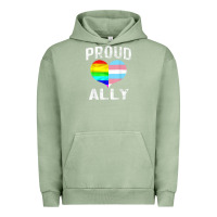 Pigment Oil Green proud ally lgbt rainbow heart gay pride month Urban Hoodie - linhVisuals