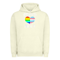 Pigment Pistachio proud ally lgbt rainbow heart gay pride month Urban Hoodie - linhVisuals