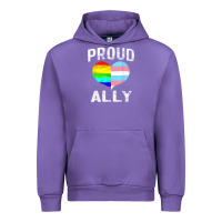 Tulip proud ally lgbt rainbow heart gay pride month Urban Hoodie - linhVisuals