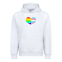 White proud ally lgbt rainbow heart gay pride month Urban Hoodie - linhVisuals