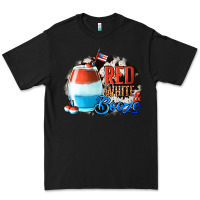 Black Red White  Booze With Cowhide Background Premium Tee - Jasminsmagicworld
