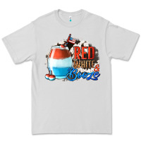 Dove Grey Red White  Booze With Cowhide Background Premium Tee - Jasminsmagicworld