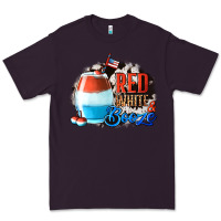 Plum Red White  Booze With Cowhide Background Premium Tee - Jasminsmagicworld
