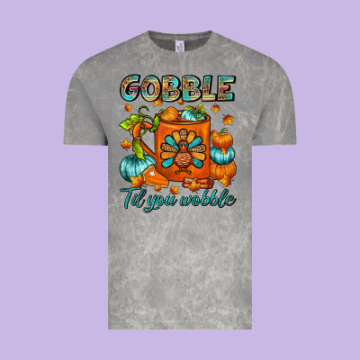 Gobble Til You Wobble Coffee Mug Vintage Tee Designed By Fadigitalartstudio