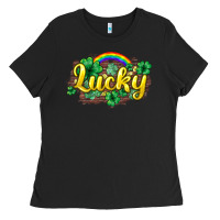 Black Lucky St. Patrick's Day Ladies Tee - HowdyJamesFarm