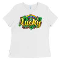 White Lucky St. Patrick's Day Ladies Tee - HowdyJamesFarm