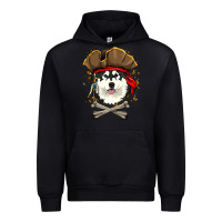 Black alaskan malamute pirate dog halloween Urban Hoodie - linhVisuals