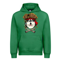 Emerald alaskan malamute pirate dog halloween Urban Hoodie - linhVisuals