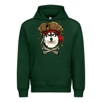 Forest Green alaskan malamute pirate dog halloween Urban Hoodie - linhVisuals