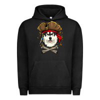 Pigment Black alaskan malamute pirate dog halloween Urban Hoodie - linhVisuals