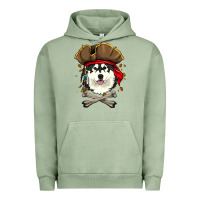 Pigment Oil Green alaskan malamute pirate dog halloween Urban Hoodie - linhVisuals