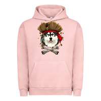 Pigment Salmon alaskan malamute pirate dog halloween Urban Hoodie - linhVisuals