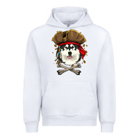 White alaskan malamute pirate dog halloween Urban Hoodie - linhVisuals