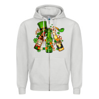 Dove Grey st patrick's beers flags and hat Zipper Hoodie - AdoDesignShop