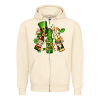 Sandshell st patrick's beers flags and hat Zipper Hoodie - AdoDesignShop