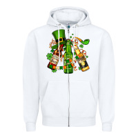 White st patrick's beers flags and hat Zipper Hoodie - AdoDesignShop