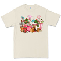 Bone pink christmas coffe cups Premium Tee - CowGirlArtShop