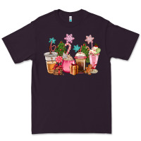 Plum pink christmas coffe cups Premium Tee - CowGirlArtShop