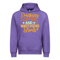 Tulip drinking coffee watching birds funny Urban Hoodie - linhVisuals