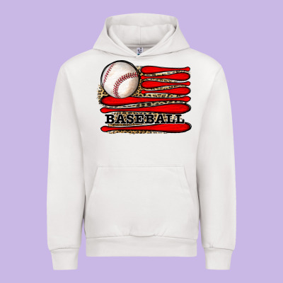 Leopard Baseball Flag Urban Hoodie Designed By Jahusdesignshop