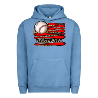 Pigment Pebble Blue leopard baseball flag Urban Hoodie - JahusDesignShop