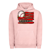 Pigment Salmon leopard baseball flag Urban Hoodie - JahusDesignShop