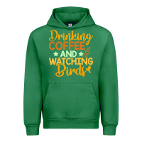 Emerald drinking coffee watching birds funny Urban Hoodie - linhVisuals