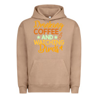 Pigment Burro drinking coffee watching birds funny Urban Hoodie - linhVisuals