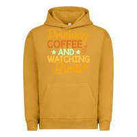 Pigment Peanut Butter drinking coffee watching birds funny Urban Hoodie - linhVisuals