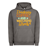 Pigment Tornado drinking coffee watching birds funny Urban Hoodie - linhVisuals
