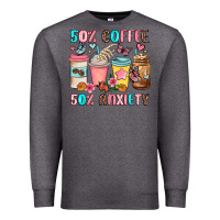 Charcoal Heather half teacher half coffee Premium Sweatshirt - JahusDesignShop