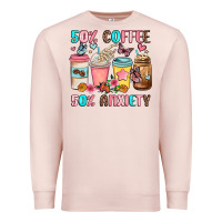 Pale Pink half teacher half coffee Premium Sweatshirt - JahusDesignShop