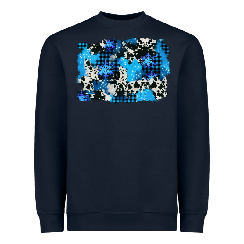 Westerb Cowhide Winter Background Heavyweight Sweatshirt by AdoDesignShop | Teevron